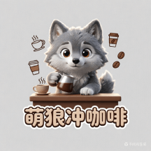 萌狼冲咖啡